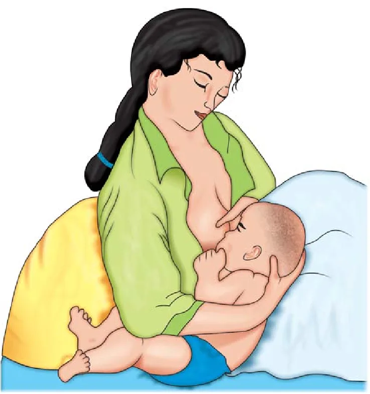 Dancer hand breastfeeding position